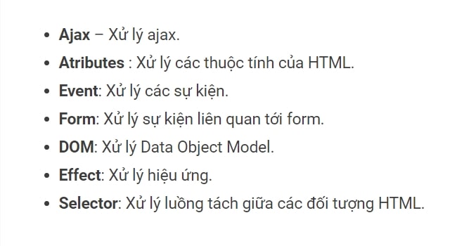 Các module trong jQuery